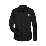 BI Diamond Ladies' Easy Blend™ Long-Sleeve Twill Shirt with Stain-Release