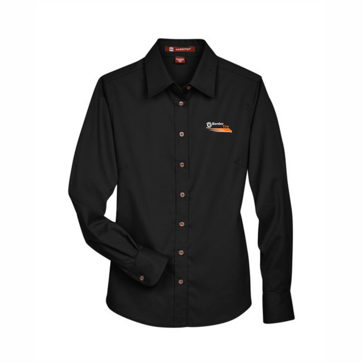 Border Tire Ladies' Easy Blend™ Long-Sleeve Twill Shirt with Stain-Release