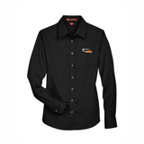 Border Tire Ladies' Easy Blend™ Long-Sleeve Twill Shirt with Stain-Release