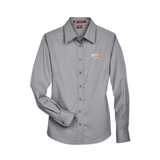 Border Tire Ladies' Easy Blend™ Long-Sleeve Twill Shirt with Stain-Release