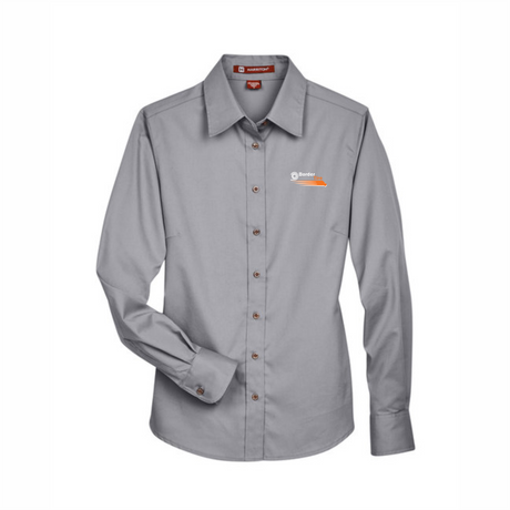 Border Tire Ladies' Easy Blend™ Long-Sleeve Twill Shirt with Stain-Release