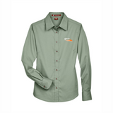Border Tire Ladies' Easy Blend™ Long-Sleeve Twill Shirt with Stain-Release