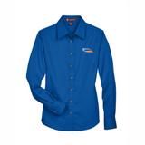 Border Tire Ladies' Easy Blend™ Long-Sleeve Twill Shirt with Stain-Release
