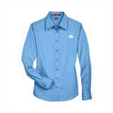 BI Diamond Ladies' Easy Blend™ Long-Sleeve Twill Shirt with Stain-Release