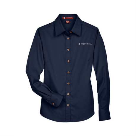 BI International Ladies' Easy Blend Long-Sleeve Twill Shirt with Stain-Release