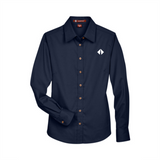 BI Diamond Ladies' Easy Blend™ Long-Sleeve Twill Shirt with Stain-Release