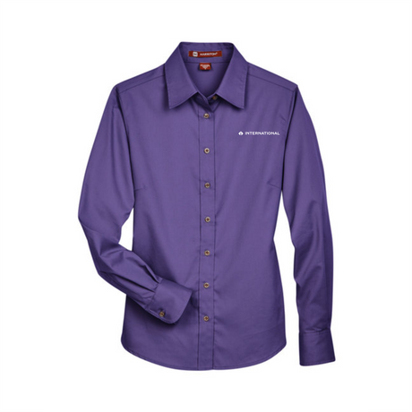 BI International Ladies' Easy Blend Long-Sleeve Twill Shirt with Stain-Release