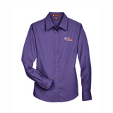 Border Tire Ladies' Easy Blend™ Long-Sleeve Twill Shirt with Stain-Release