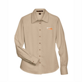 Border Tire Ladies' Easy Blend™ Long-Sleeve Twill Shirt with Stain-Release