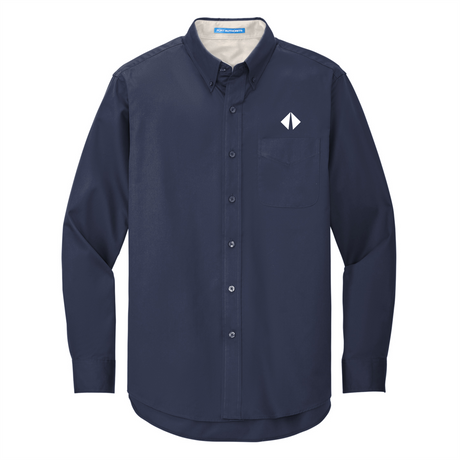 BI Diamond Long-Sleeve Easy Care Full-Button Shirt