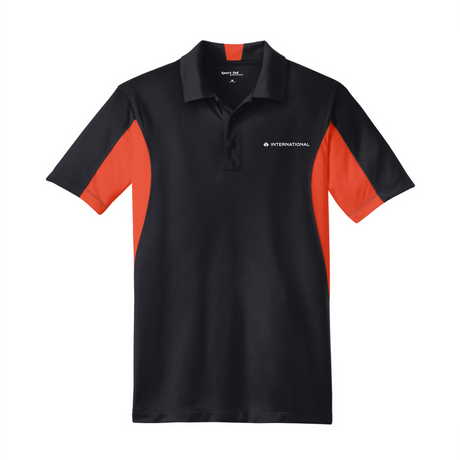 BI International Official Uniform Side Blocked Micropique Performance Polo