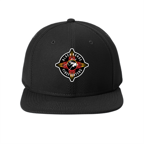 Black Range Fire Flat Bill Snapback Cap