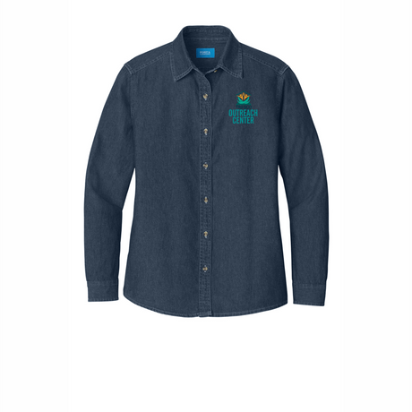 Tresco Outreach Center Women's Long-Sleeve Denim Shirt