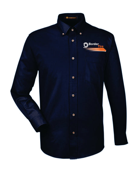 Border Tire Tall Easy Blend™ Long-Sleeve Twill Shirt with Stain-Release