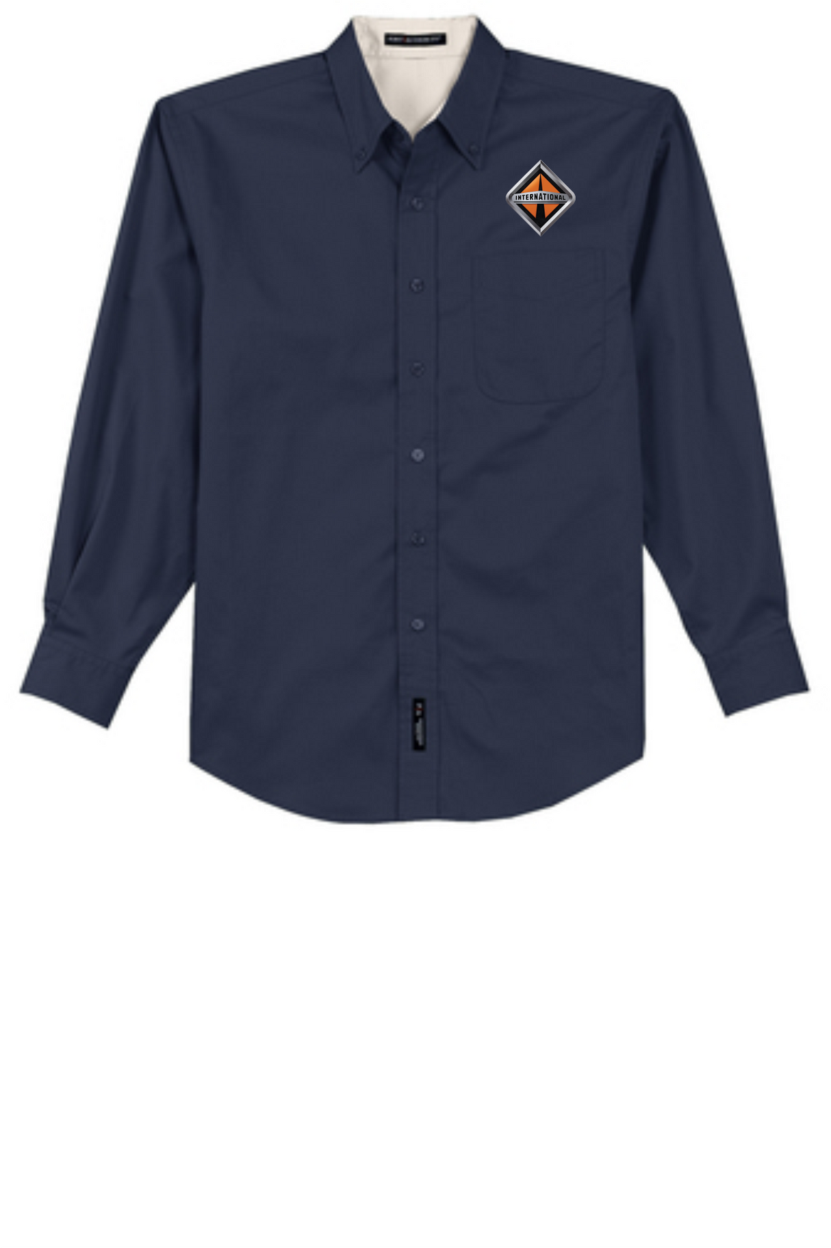 Border International Diamond Logo Tall Long-Sleeve Easy Care Full-Button Shirt